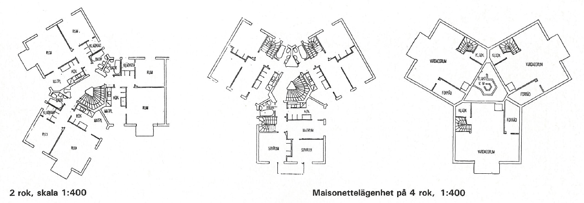 Backström & Reinius ikoniska stjärnhus. Ur tidskriften Arkitektur