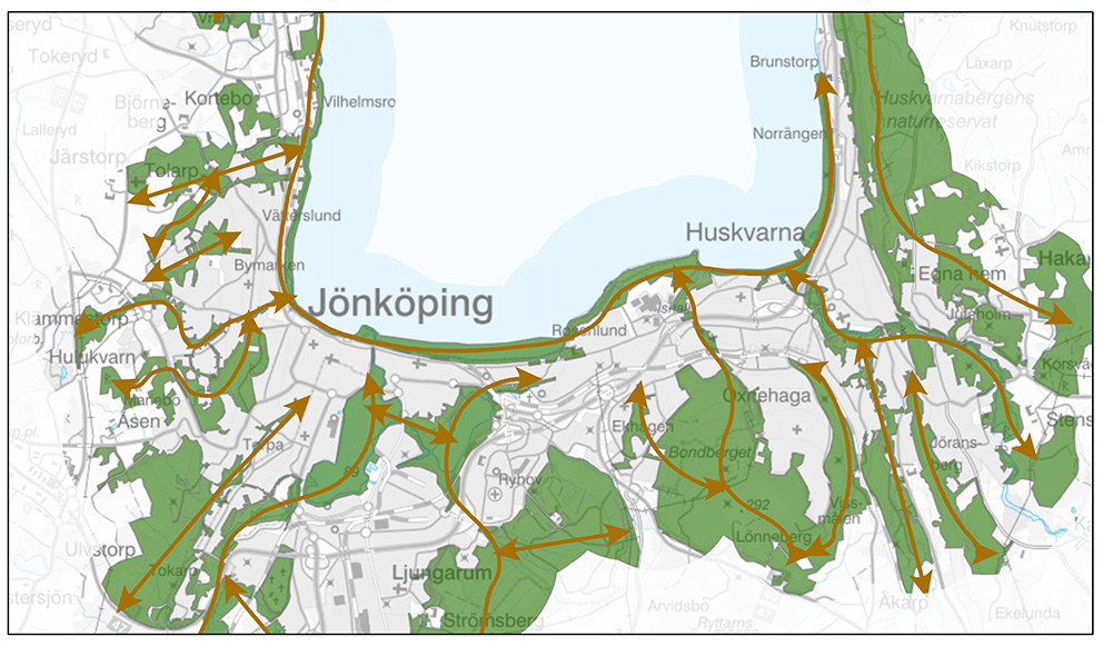 Grönstrukturplan för Jönköping. Arkitekt – Stadsbyggnadskontoret i Jönköping.