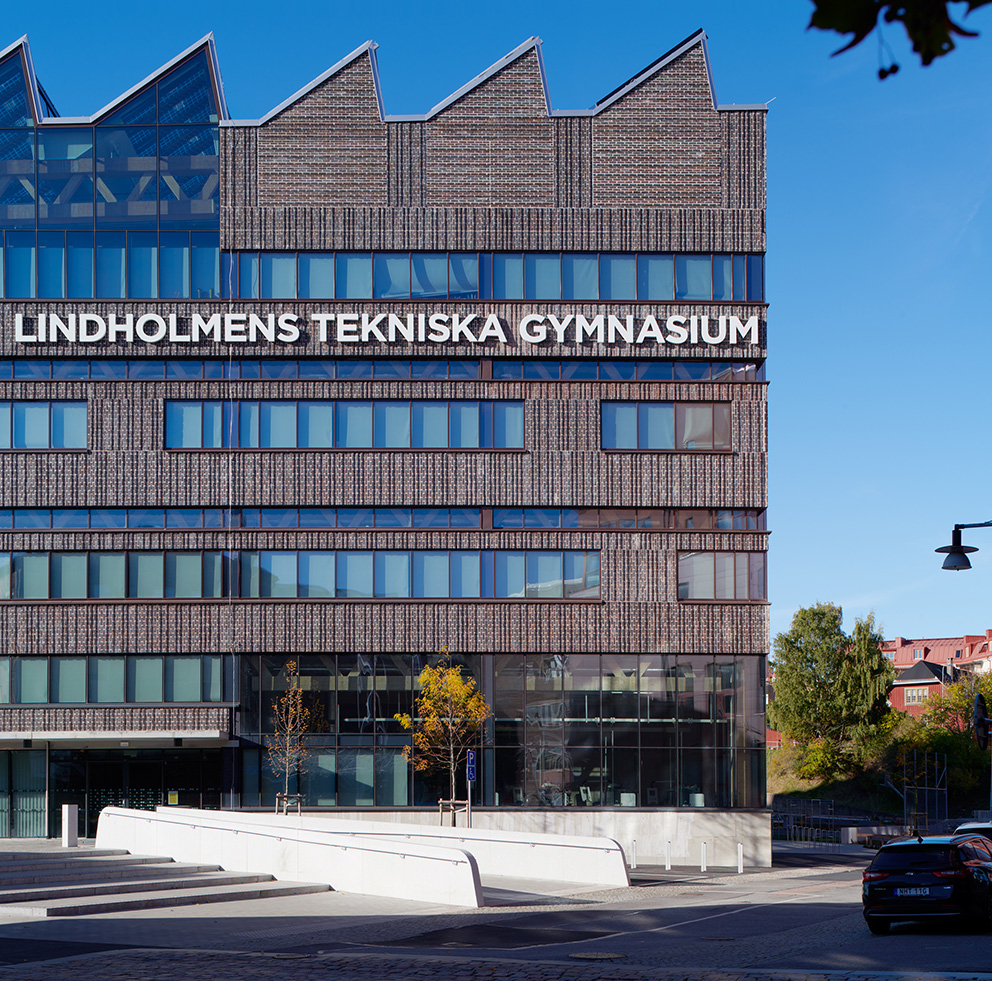 Lindholmens tekniska gymnasium i Göteborg. KUB arkitekter. Foto: Bert Leandersson.