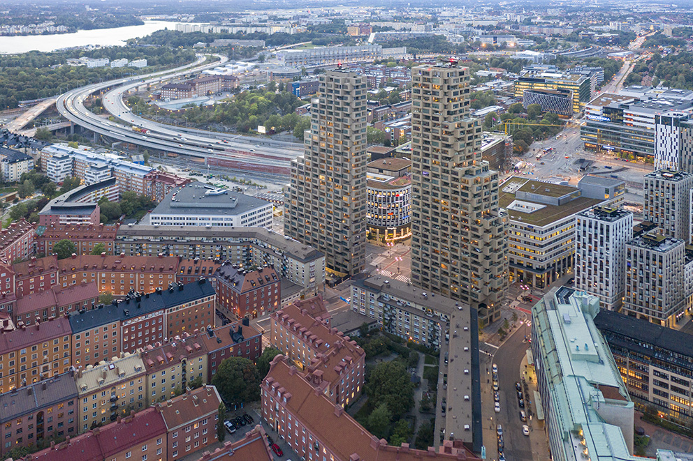 Norra tornen i Stockholm. Office for Metropolitan Architecture (OMA). Foto: Laurian Ghinitoiu.